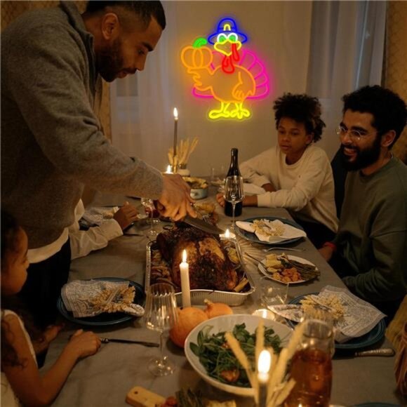 BRAND NEW Pumpkin Turkey Neon Sign - Picture 2 of 7